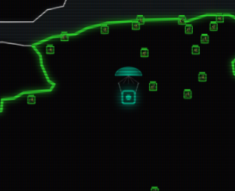 World Domination health package air drop over the tactical map.