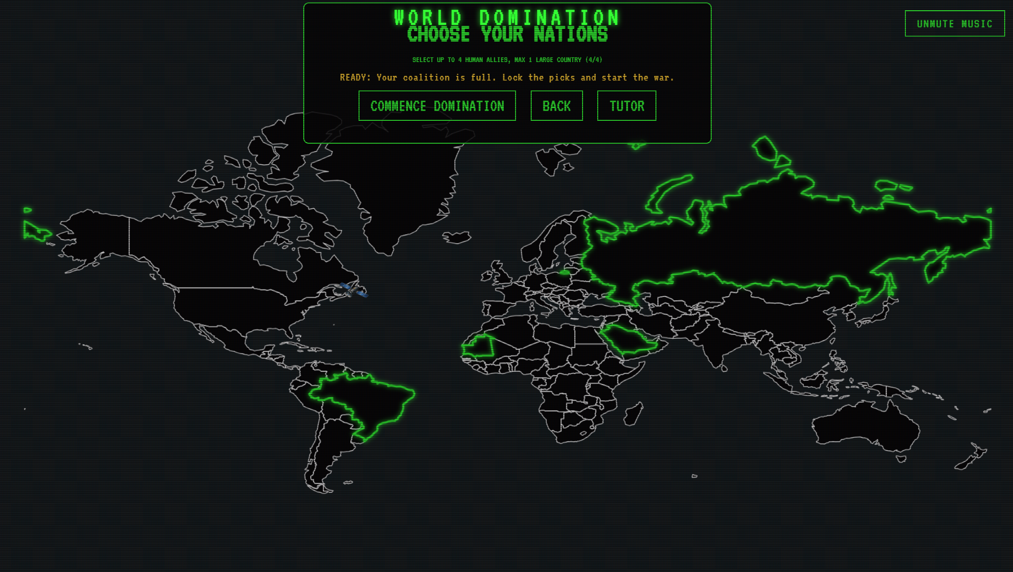 World Domination coalition draft map.